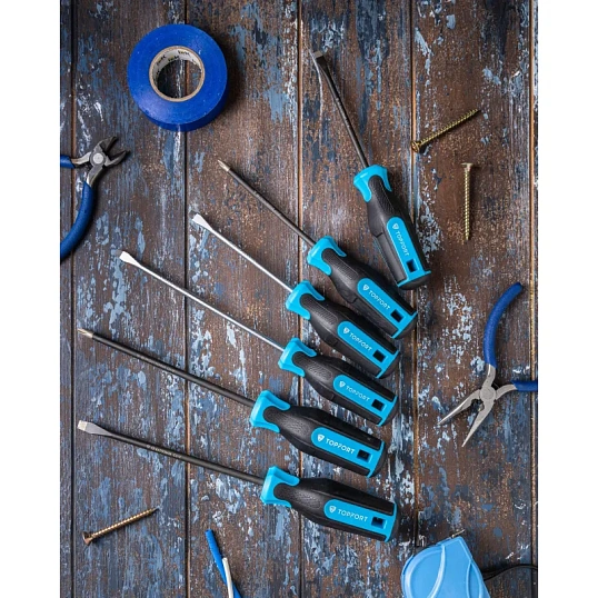 Набор отверток с алмазн.напылением, 6 шт TOPFORT (580106)