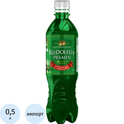 Вода минеральная Rudolfuv Pramen газ ПЭТ 0,5л