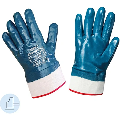 Перчатки защитные STRONGSHELL арт.28-401 полное нитрилов.покрытие крага р11