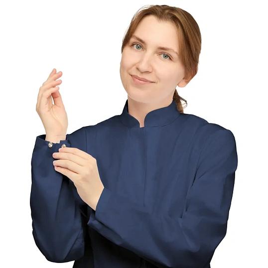 Халат для пищевого пр-ва у17-ХЛ жен.ХАССП син.(р.48-50) р.170-176