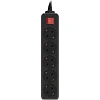Сетевой фильтр PC Pet AP01006-E-B 1.8м (5 розеток) черный (пакет)