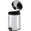 Ведро мусорное с педалью 5 л нерж.сталь, металл с педалью, внутр.контейнер