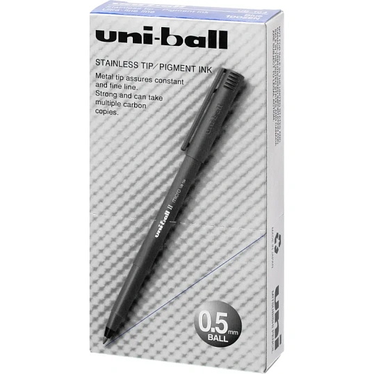 Роллер Uni-Ball II Micro 0,5мм, синий, UB-104