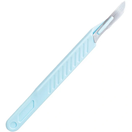 Скальпель хирург., однораз., р-11 КПИ, 10шт/уп