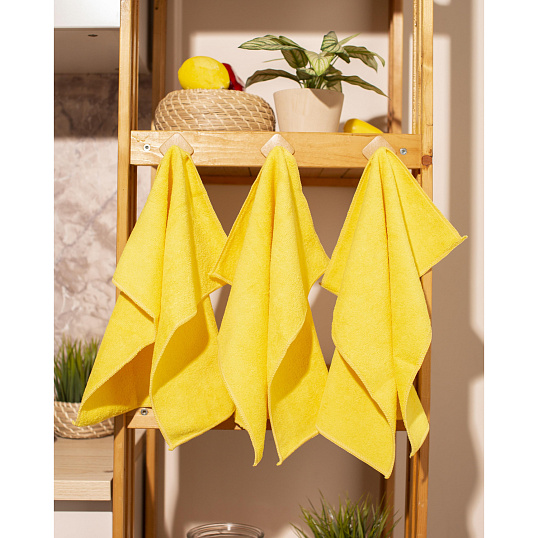 Салфетки хозяйственные Luscan Professional 300г/м2 40х40см 3шт/уп желтые