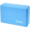 Блок для йоги TORRES, YL8005, размер 8x15x23 см, материал ЭВА, голубой