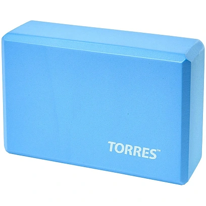 Блок для йоги TORRES, YL8005, размер 8x15x23 см, материал ЭВА, голубой