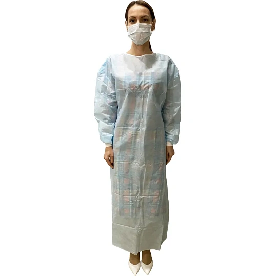 Халат хирург. стер, рук.манж, дл.140 см, р.50-52, пл.25, смс, 1шт