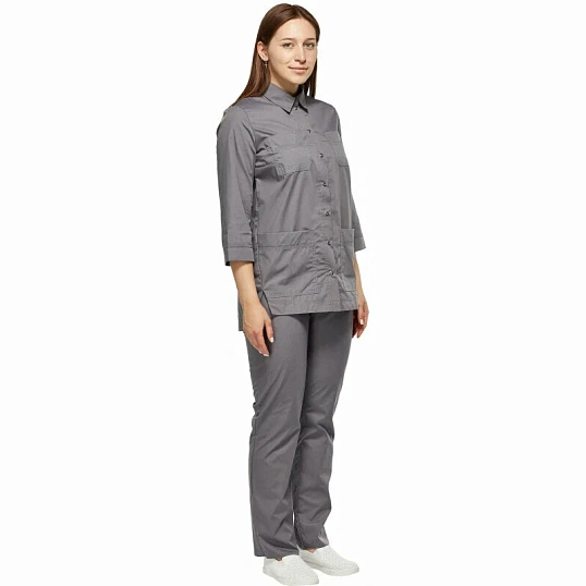 Костюм для горничных и уборщиц жен.У26 КБР серый 64(170-176)s