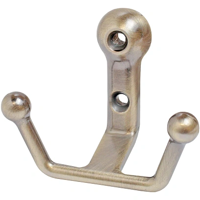 Вешалка настенная УЗК_Крючок двухрожковый StahlBuro 308 AB (16134)ст.бронза