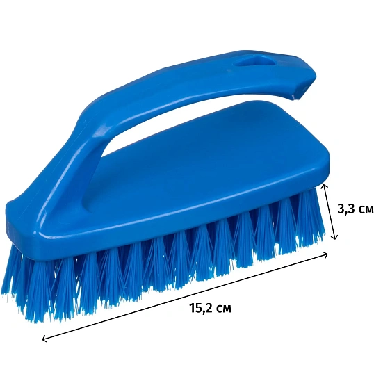 Щетка HACCPER утюжок средней жесткости 152мм, синяя 864311B
