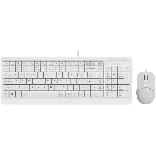 Набор клавиатура+мышь A4Tech Fstyler F1512 клав:белый мышь:белый USB