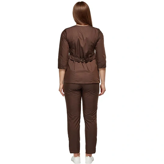 Костюм для горничных и уборщиц жен.У27 КБР коричневый 40 (146-152)
