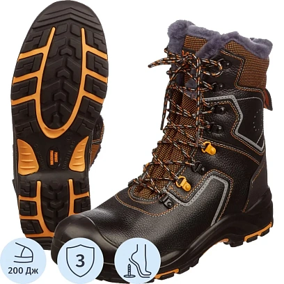 Ботинки с высоким берцем PERFECT PROTECTION ПУ/НР с ПП+НМ+АС р.36 (111735)