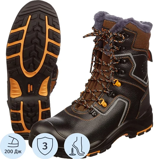 Ботинки с высоким берцем PERFECT PROTECTION ПУ/НР с ПП+НМ+АС р.36 (111735)