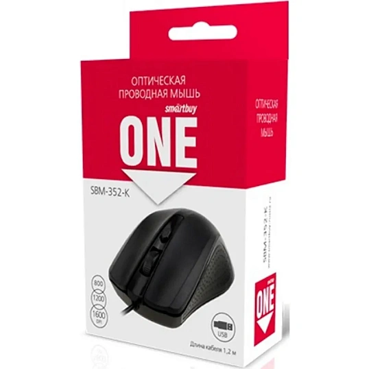 Мышь компьютерная Smartbuy ONE 352 черная (SBM-352-K)