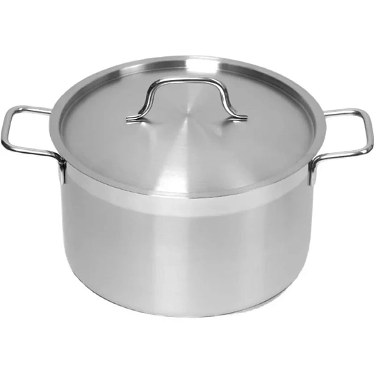 Кастрюля 5л нерж.тройное дно d=235 h=130,с кр.,серияSatin LUXSTAHL кт3156