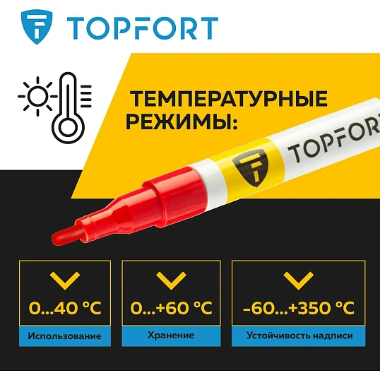 Маркер лаковый Topfort Paint 2 мм красный