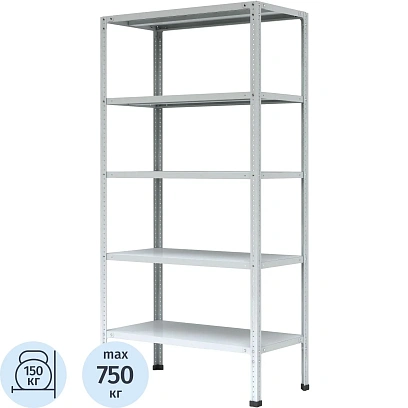 Стеллаж металлический P_МС-265 с 5-ю полками 1000х600х2000