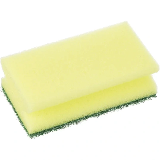 Губки для мытья посуды Т125 д/сложных загрязнений 130х70х45 желтые 8шт/уп
