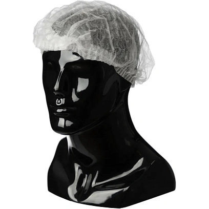 Шапочка одноразовая Шарлотта белая, арт.403-969-048,10гр/м (100 шт/уп)