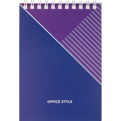 Блокнот А6 108x146,40л,гребень, картон,клетка, Attache Economy синяя