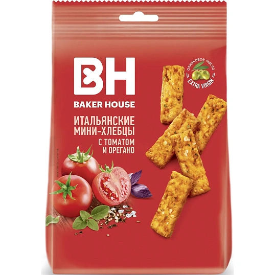 Хлебцы мини Baker House Итальянские томат, 110г