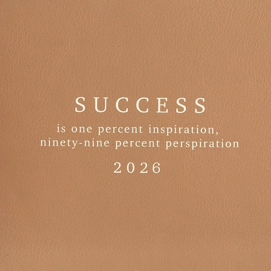 Еженедельник датированный 2026 IF 16х9см 64л, мягк Success I1835/beige