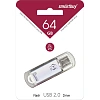Флеш-память Smartbuy V-Cut, 64Gb, USB 2.0, сереб, SB64GBVC-S