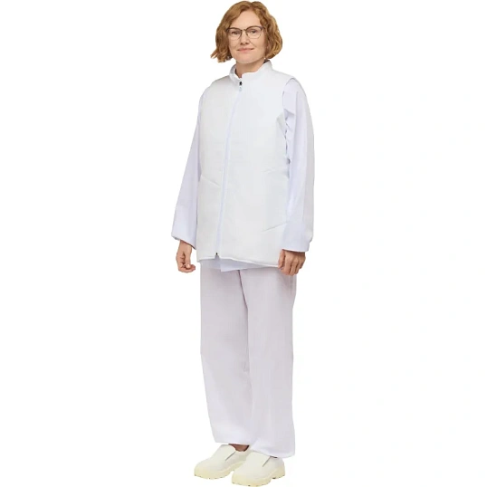 Жилет для пищевого производства у17-ЖЛ ун.(внеш)ХАССП белый (56-58)182-188