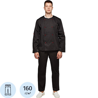 Брюки Повара у23-БР черные (р.56-58) р.182-188