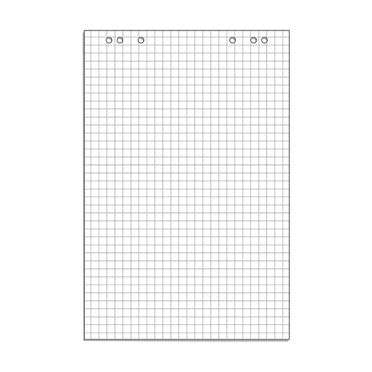 Блок бумаги для флипчартов клетка 67,5х98 10 лист. 80гр.