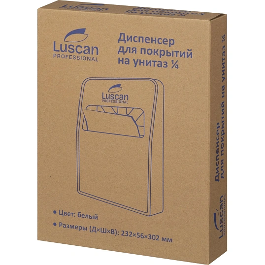 Диспенсер для покрытий на унитаз Luscan Prof Etalon белый 1/4