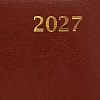 Ежедневник датированный 2027 Attache А5 168л 143x210 коричн (золотист срез)