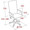 Кресло BN_Dp_EChair-559 TPU кожзам черный, металл черный