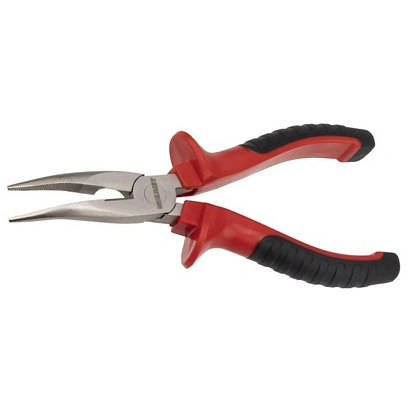 Тонкогубцы изогнутые 160мм никел., двухкомпонентные рукоятки REXANT 12-4620