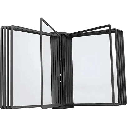 Демосистема настенная Promega office А4, 10панелей,черный с черными кантами