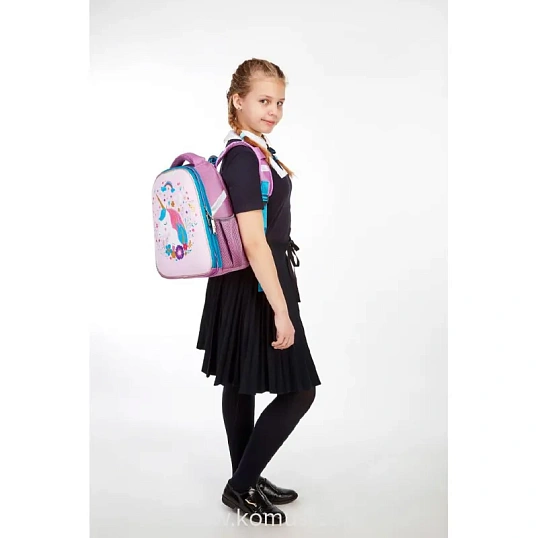 Ранец Basic Единорог, 2 отд., эргоном. спинка, экокожа