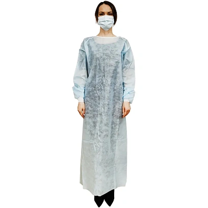 Халат хирург. стер, ЕВРО, рук.манж, дл.140 см, р.54-56, пл.25, смс, 1шт