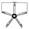 Крестовина для кресла BSL_EChair D 700 мм. хром
