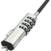 Тросик с замком Continent NCL-105,ультрабук, nano security slot, клин, 1,8м