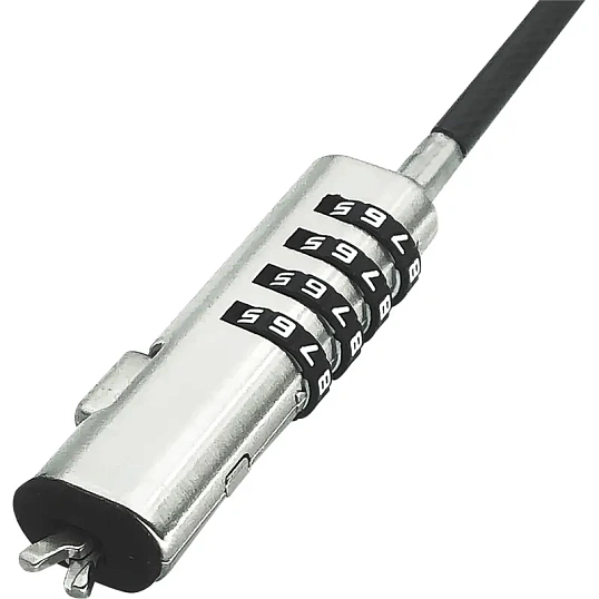 Тросик с замком Continent NCL-105,ультрабук, nano security slot, клин, 1,8м
