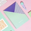 Бизнес-тетрадь А5 48л, Office Style клетка гребень бирюзовая