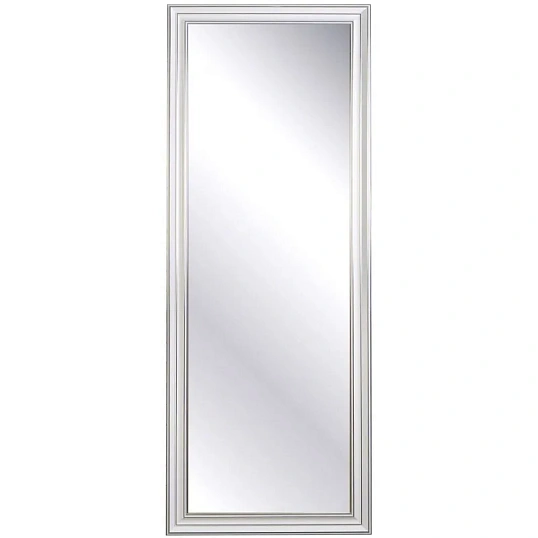 Зеркало МГЛ_ настенное НБ404 (490x1290) багет ПЛС белый с серебром