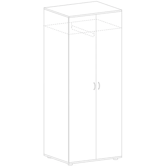 Шкаф ST_Комфорт для одежды дуб шамони темный К.511 ШТ