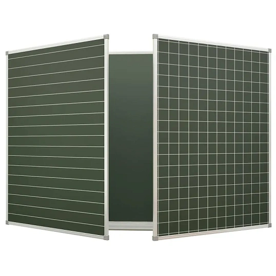 Доска магнитно-меловая Attache 100х300см 3-секц с разлиновкой