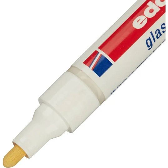 Маркер для стеклянных досок EDDING E-90/049 белый 2-3 мм круг. наконечник