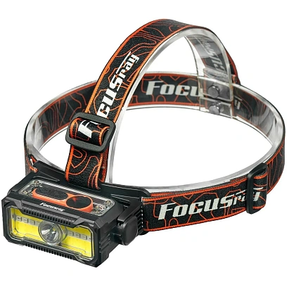 Фонарь налобный FOCUSray 1325 акку 18650 1200мАН 200 люмен,цифровой дисплей