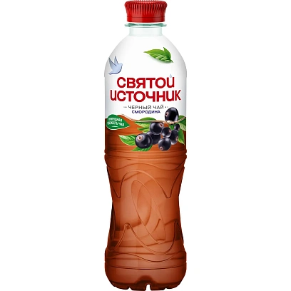 Чай холодный Святой Источник Чёрная смородина, чёрный, негаз ПЭТ 0,5л