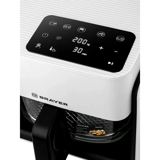 Аэрогриль BRAYER 2046BR,1050Вт,4,2л, t. 200С,съем реш,тайм,LCD-дисп,8 прогр